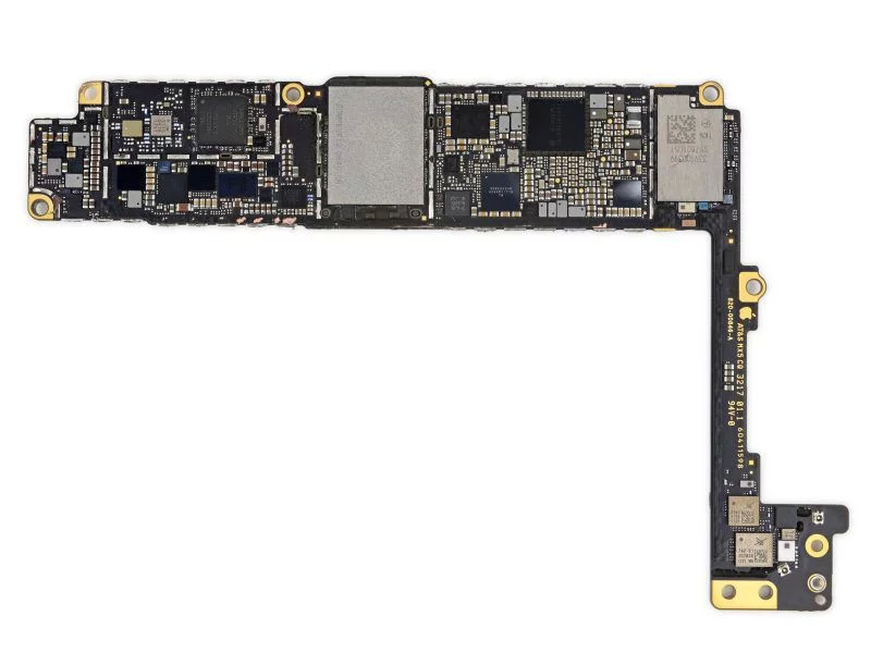 iPhone 8 PCB that shows no space remaining