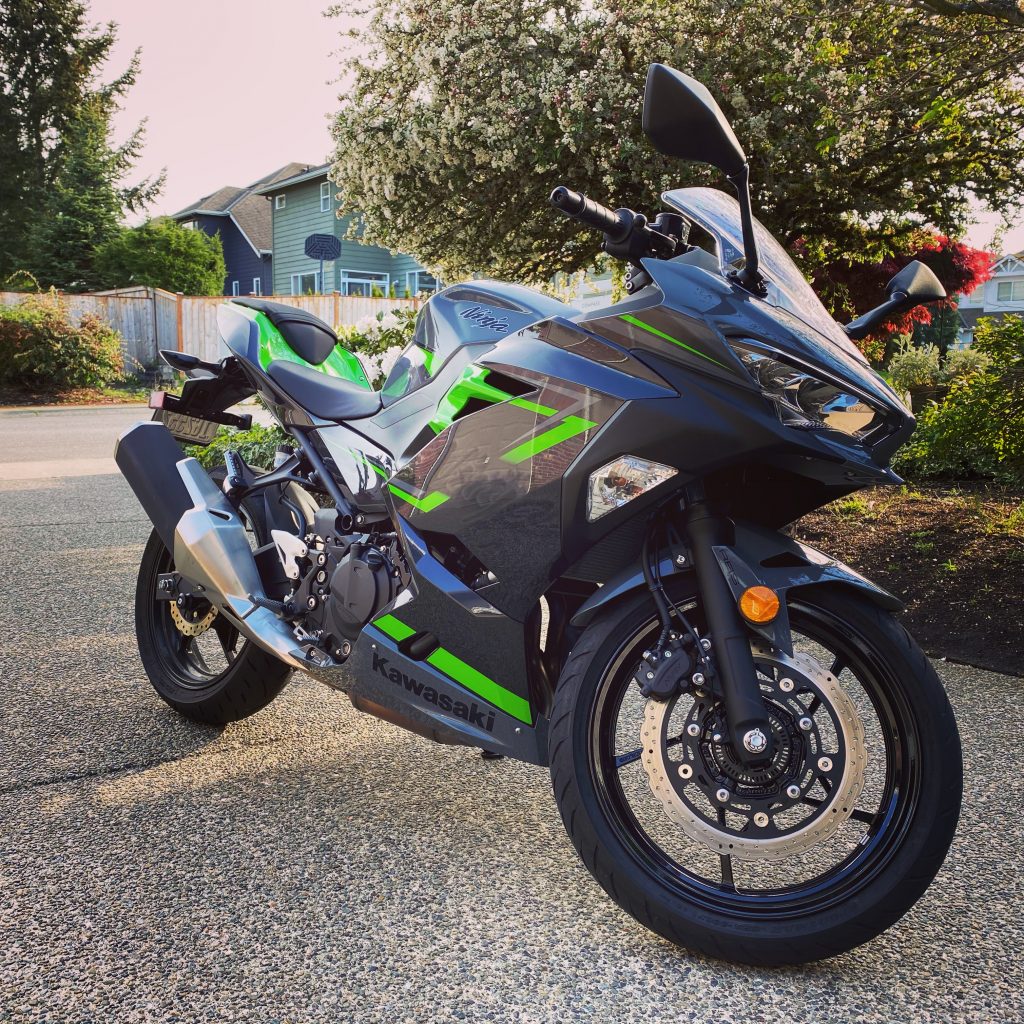 Ninja 400 standing in the drive way