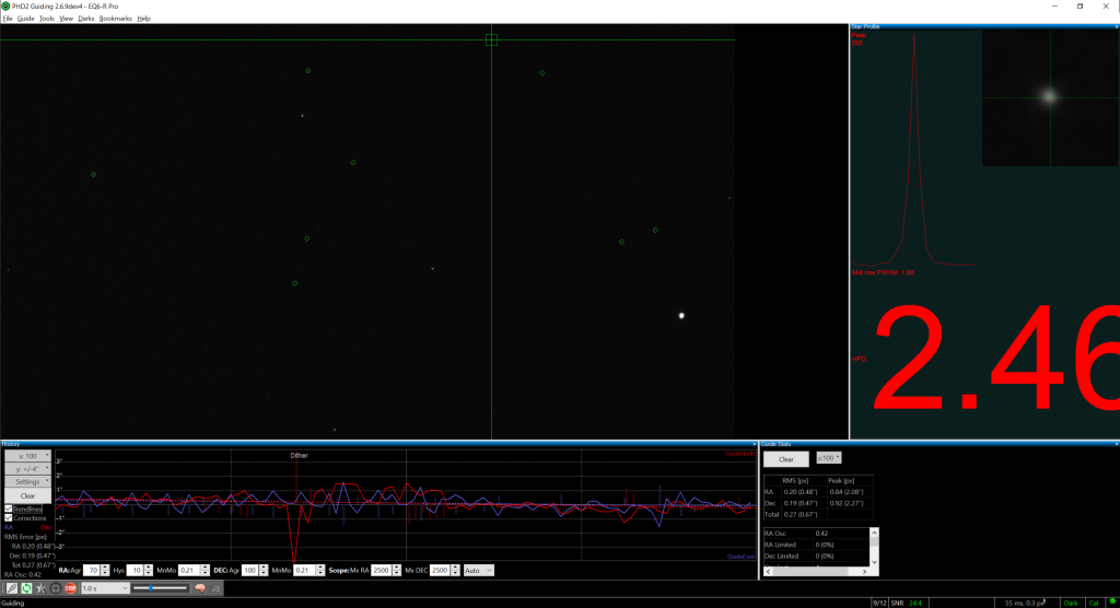 Beta version of PHD2 guiding