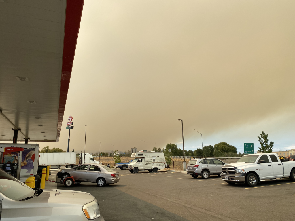 Wildfire smoke 100 miles outside of Seattle