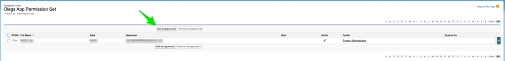 Salesforce Connected App Permission Sets Add Assignments