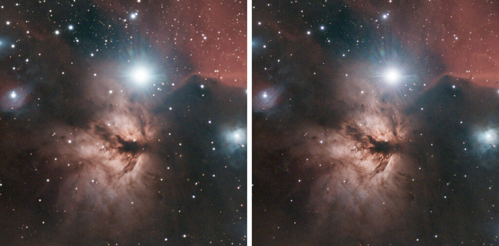 Horsehead Nebula Blurred and Sharpened with RC Astro BlurXTerminator
