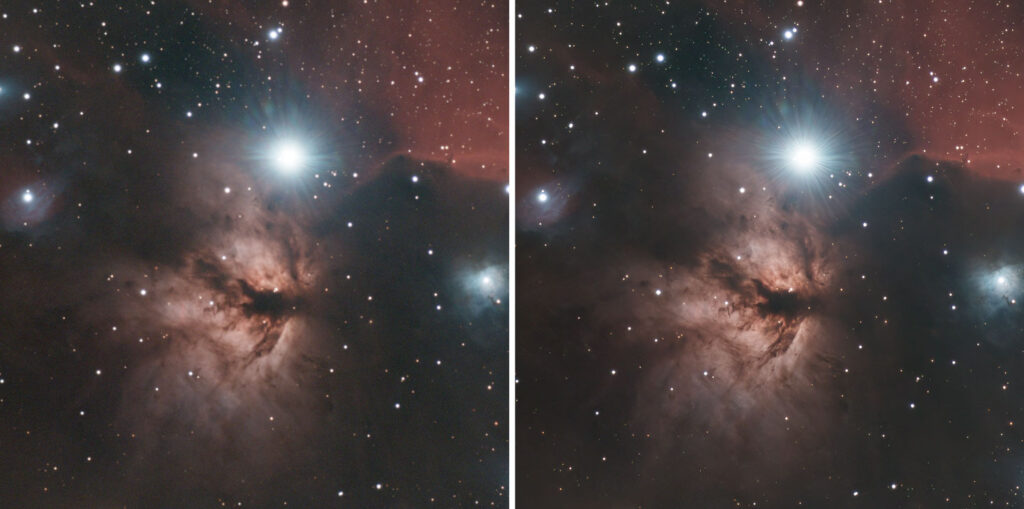 Horsehead Nebula Blurred and Sharpened with Topaz SharpenAI
